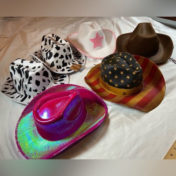 various Other - Colorful Cowboy Hat Collection for parties 6 total